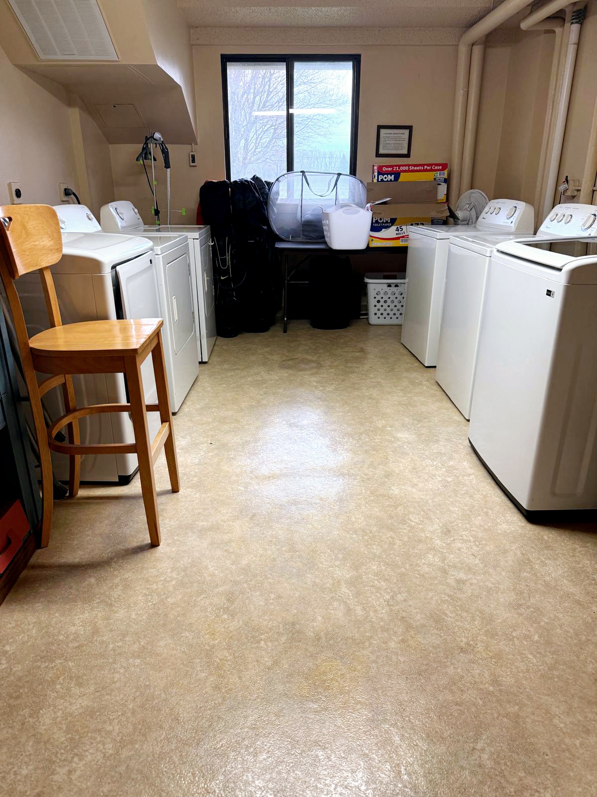Clean laundry room